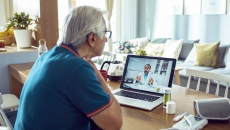
  Person having a telemedicine appointment
