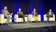 
  The panelists on stage
