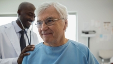 Doctor examining a patient