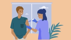 Illustration of a vaccination shot
