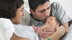 Family with baby
