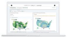 Health Equity Tracker dashboard on a laptop computer