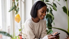 Person using a smartphone