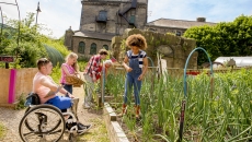 People gardening