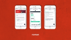 Three screens of Ro's app-based Roman offering