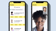 Zocdoc app examples on smartphone screens