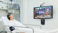 An image of Amwell's new in-room telehealth kit
