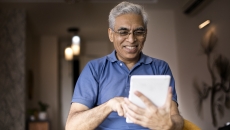 A person using a smartphone
