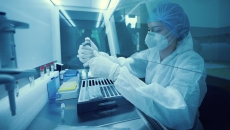 Lab technician at work