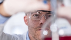 Researcher at work in a lab