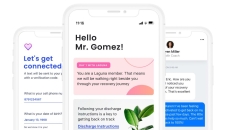 Smartphones showing the Laguna Health app