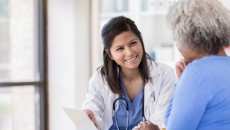 Healthcare professional counseling patient