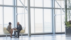 Two executives in a conference