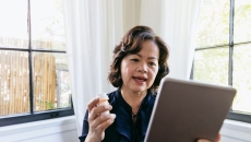 Person on telehealth platform