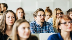 College students sitting in a classroom