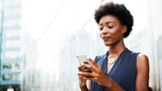 A person using a smartphone.