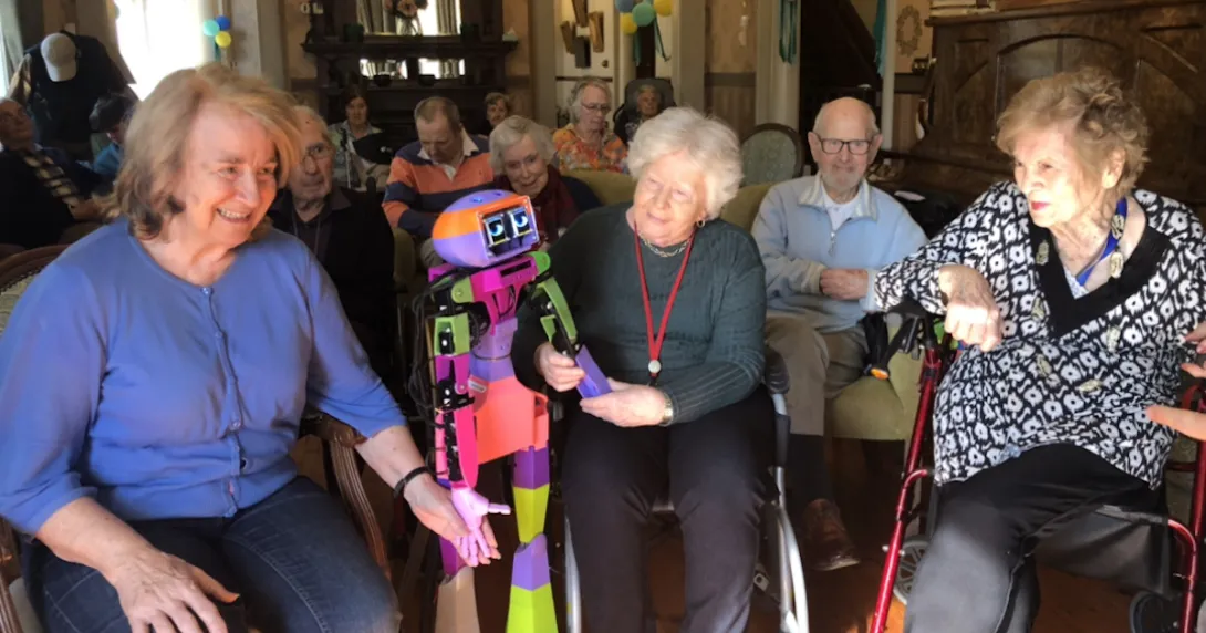 Senior residents at Allity interacting with the companion robot Abi by Andromeda Robotics
Senior residents at Allity interacting with the companion robot Abi by Andromeda Robotics