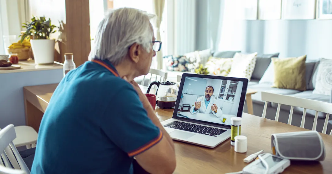 Person having a telemedicine appointment
Person having a telemedicine appointment