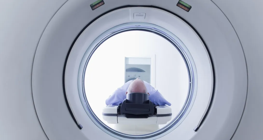 Patient undergoing an MRI Patient undergoing an MRI