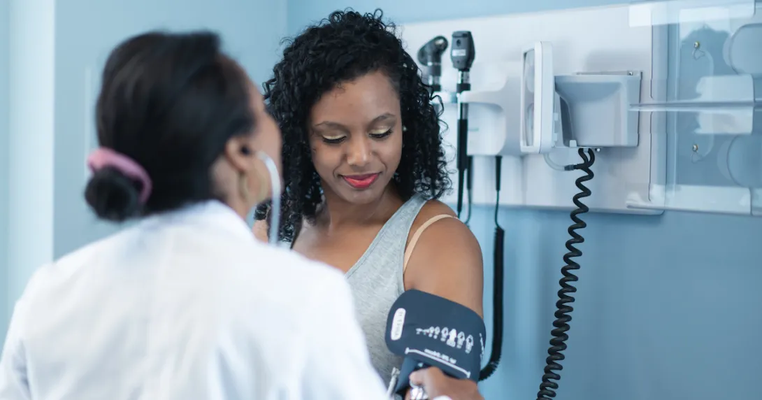 A provider checking blood pressure during an appointment
A provider checking blood pressure during an appointment