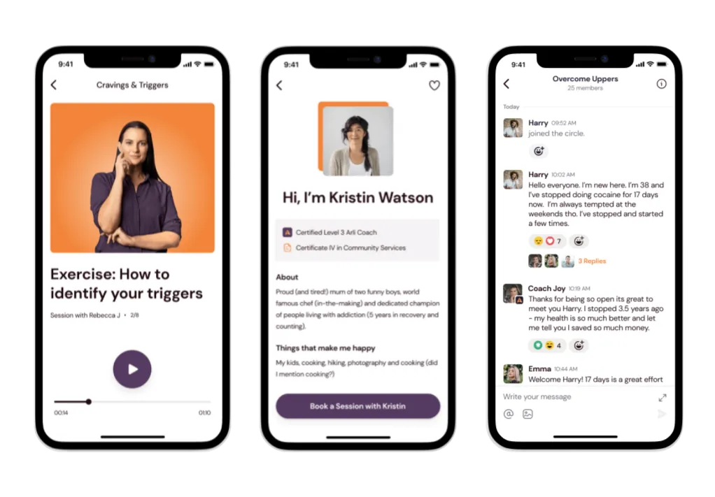 Screenshots of the Arli mobile app.