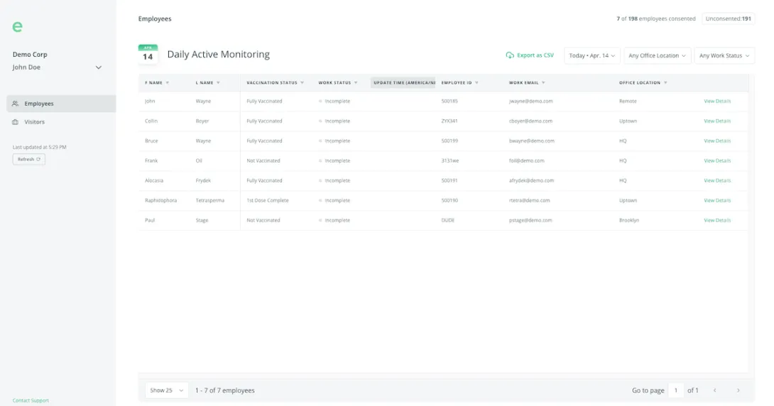 Eden Health Employer Dashboard