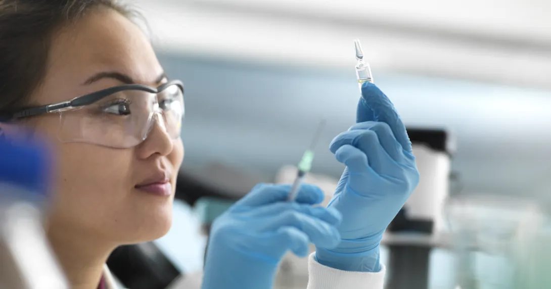 Person in a lab