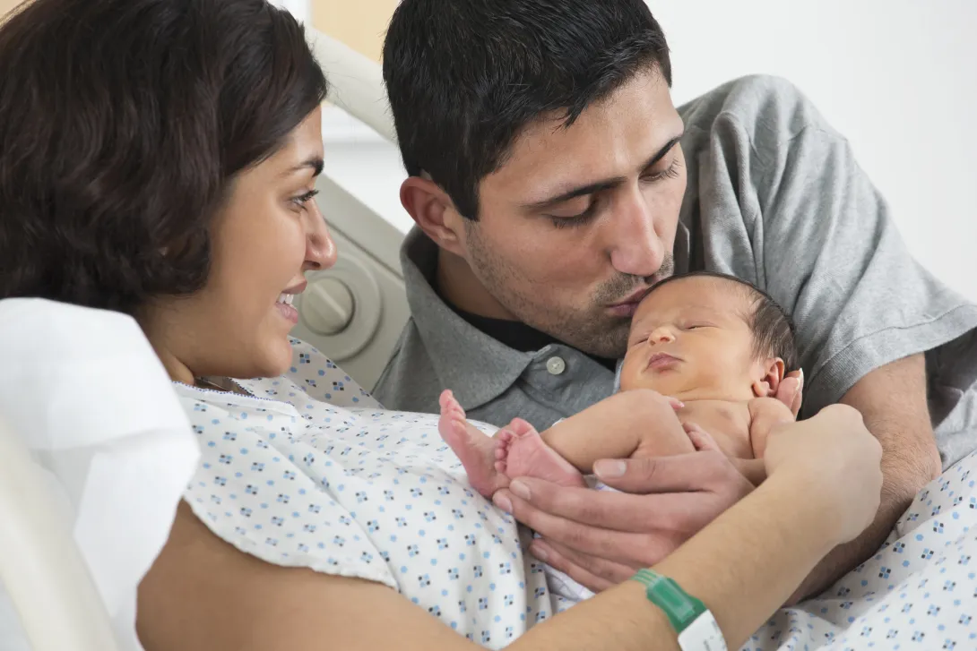 Family with baby