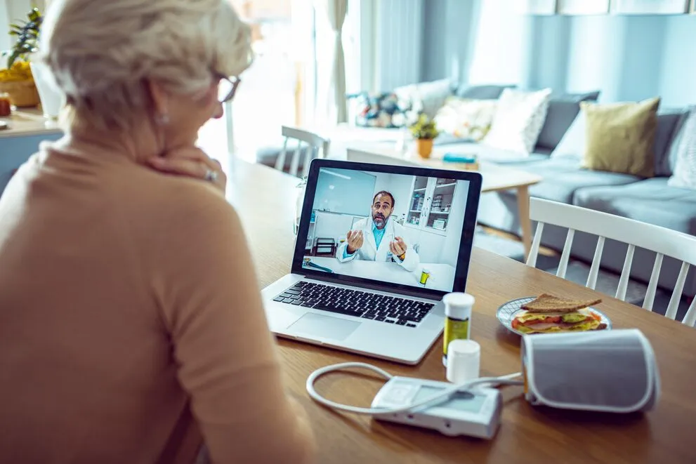 Person using telemedicine