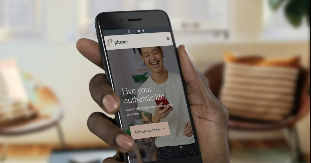 Plume Health welcome screen on smartphone