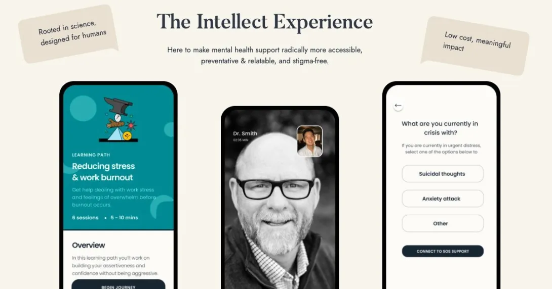 Alt text: Intellect mental health app