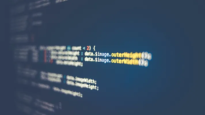 Code displayed on screen