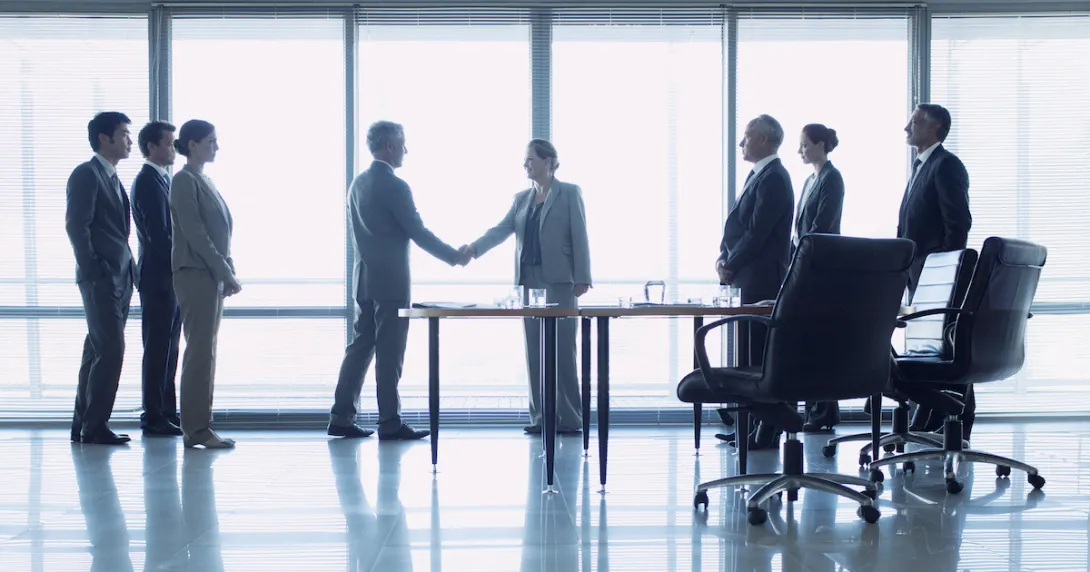 Businesspeople shaking hands. Businesspeople shaking hands.