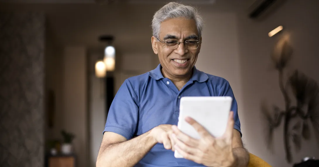 A person using a smartphone A person using a smartphone