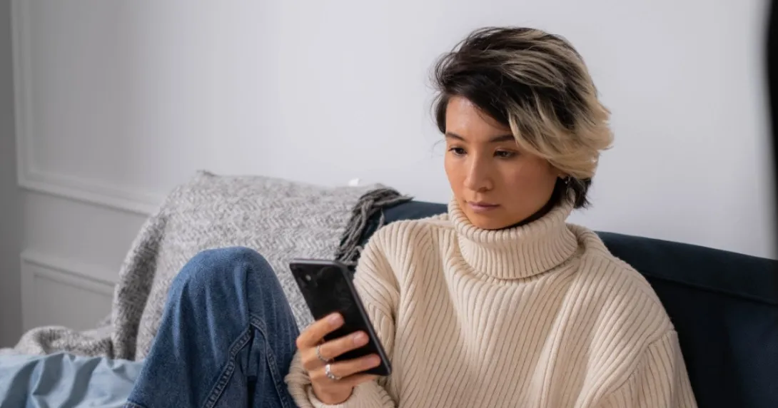 Person using smartphone