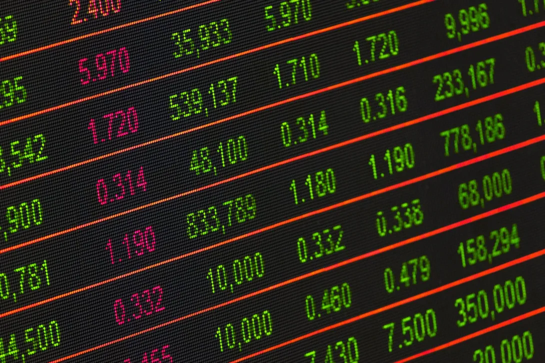 A stock exchange board.