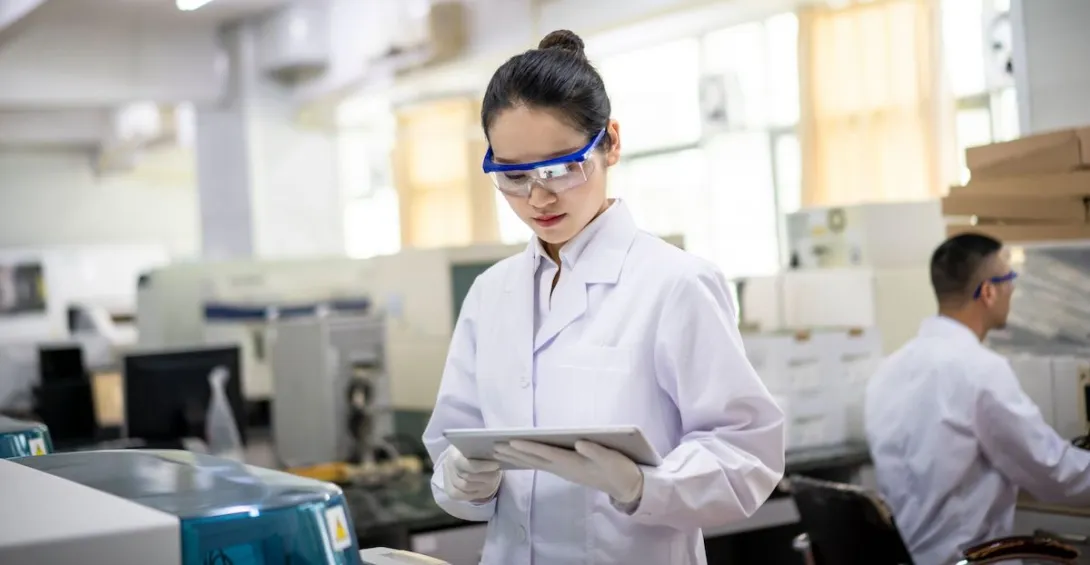 A scientist working in a lab A scientist working in a lab