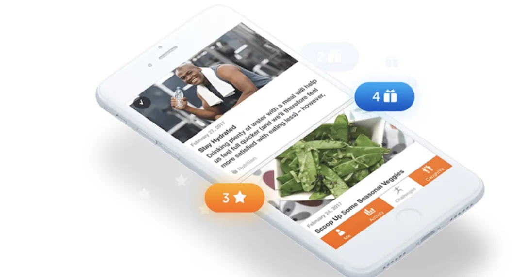 A wellness app smartphone screen example