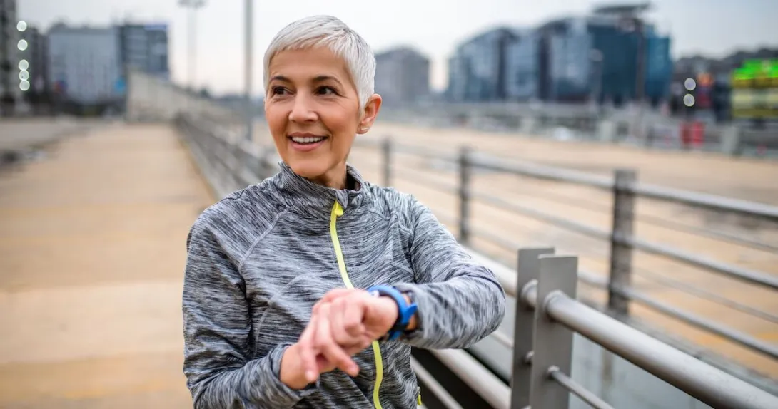 Person points to wearable