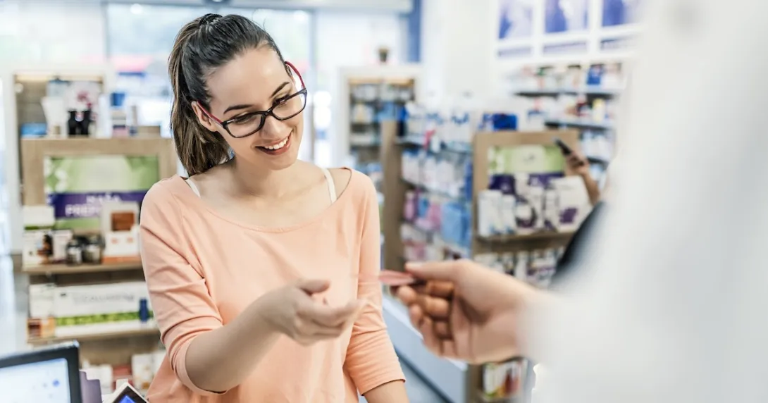 Woman in a pharmacy