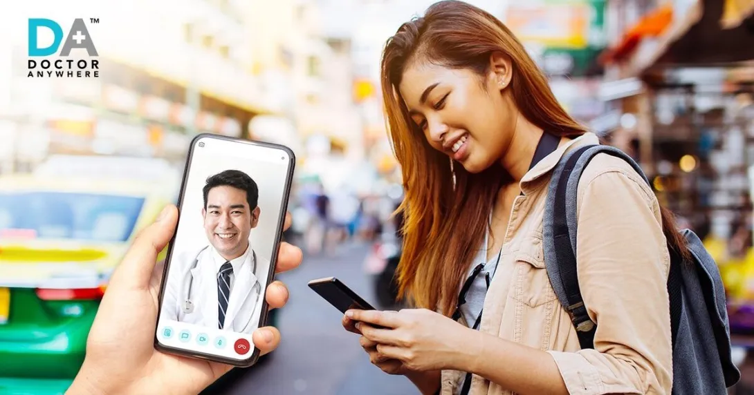 A person using their smartphone for video doctor consultation