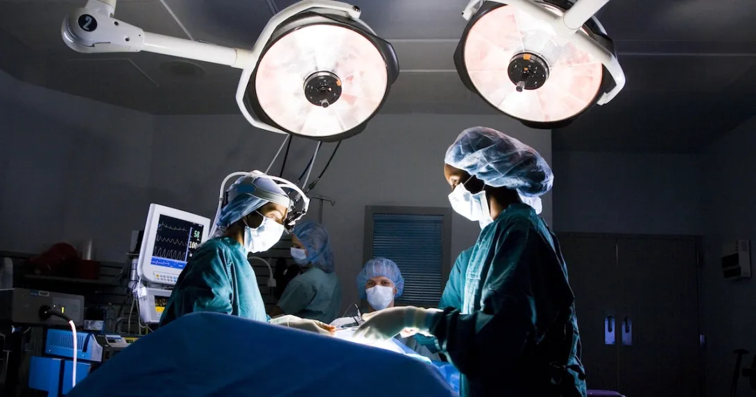 Doctors performing a surgical operation