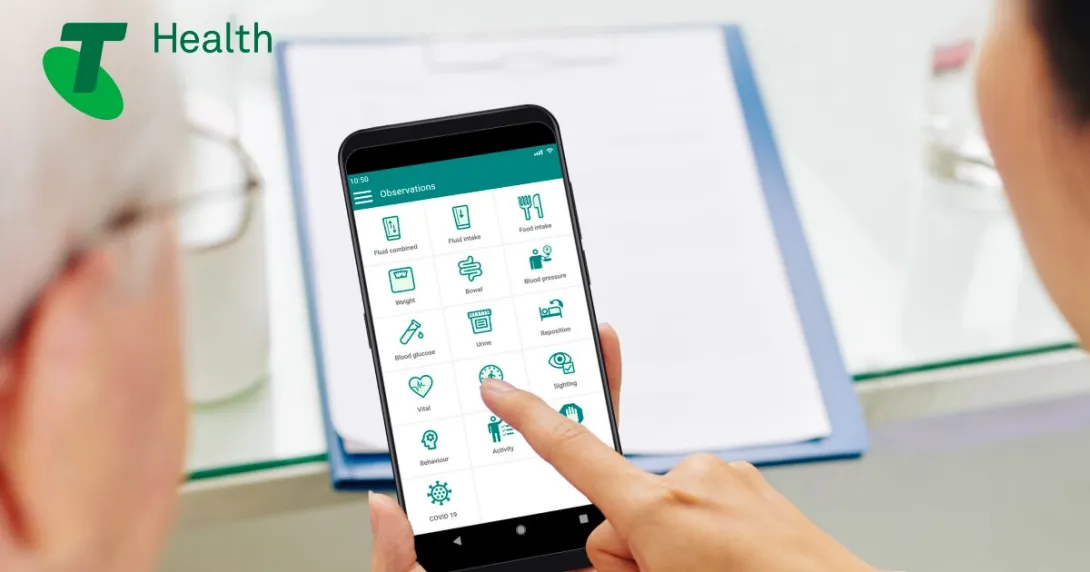 Telstra Health's residential aged care app, CareKeeper