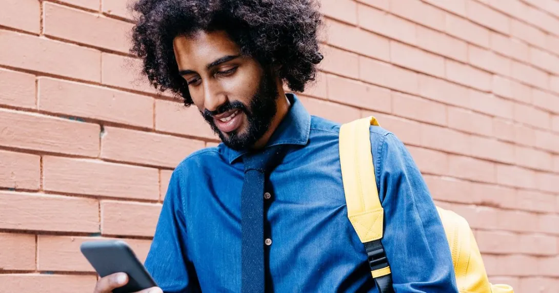 Person on smartphone